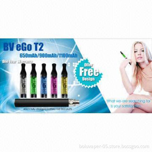 New Arrival Clearomizers, T2 Holds up to 2.4mL E-liquid, Lasts 1200 Puffs